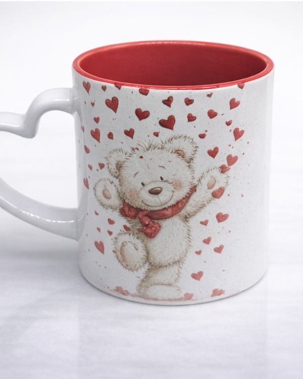 Cană personalizată-model toartă în formă de inimă